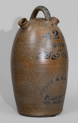 Very Rare RICHEY & HAMILTON / PALATINE / W. VA Stoneware Harvest Jug