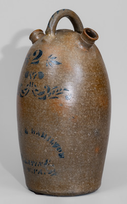 Very Rare RICHEY & HAMILTON / PALATINE / W. VA Stoneware Harvest Jug