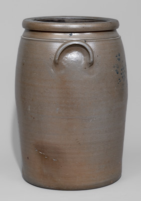 Scarce Five-Gallon PALATINE POTTERY CO Stoneware Jar w/ Stenciled Horse Decoration