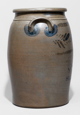 Very Rare Six-Gallon "John L. Haught & Co. / Shinnston W. Va." Stoneware Jar
