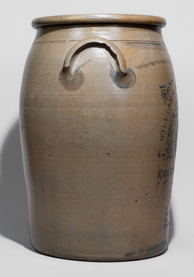 Exceptional 16-Gallon WILLIAMS & REPPERT / GREENSBORO, PA Crock w/ New Cumberland WV Advertising