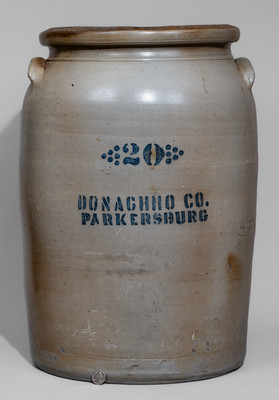 Twenty-Gallon DONAGHHO CO. / PARKERSBURG, West Virginia Stoneware Jar