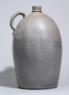 Three-Gallon Wheeling, WV Stoneware Advertising Jug w/ Elaborate Cobalt Decoration