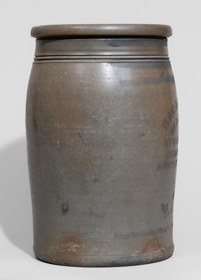 Two-Gallon Huntington, WV Advertising Stoneware Jar, Western PA origin