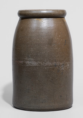 Jackson Courthouse, WV Advertising Stoneware Canning Jar, c1880