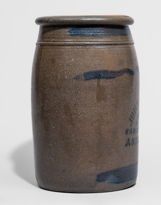 Scarce Ashland, KY Stoneware Advertising Jar, Western PA origin, c1880