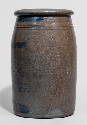 Scarce Ashland, KY Stoneware Advertising Jar, Western PA origin, c1880