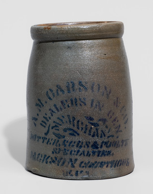 Jackson Courthouse, West Virginia Advertising Stoneware Canning Jar