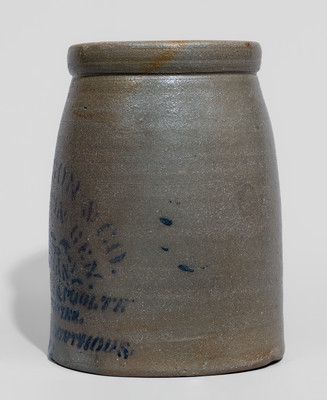 Jackson Courthouse, West Virginia Advertising Stoneware Canning Jar