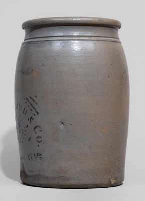 RAGER LLOYD & CO. / Palatine W Va Stoneware Jar, c1875
