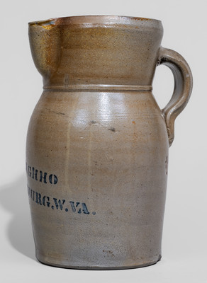 Small-Sized A.P. DONAGHHO / PARKERSBURG, W.VA Stoneware Pitcher