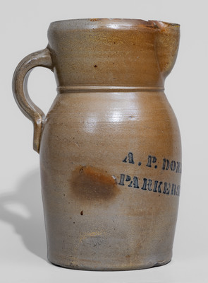 Small-Sized A.P. DONAGHHO / PARKERSBURG, W.VA Stoneware Pitcher