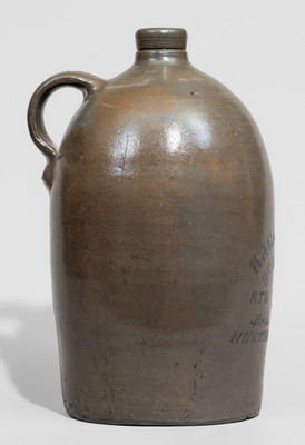 Huntington, WV Advertising Stoneware Jug, Western PA origin