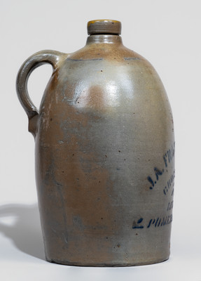 Pomeroy, Ohio Stoneware Advertising Jug, Western PA origin, c1880