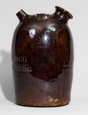 Rare DONAGHHO CO / PARKERSBURG, West Virginia Stoneware Harvest Jug