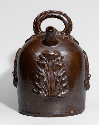 Rare Ohio Stoneware Harvest Jug w/ Applied Corn Motifs
