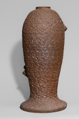 Rare Evans Pottery, Dexter, Missouri Presentation Vase: "Warren Johnston / From Doc Bailiff / 1929"