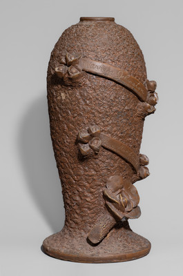 Rare Evans Pottery, Dexter, Missouri Presentation Vase: "Warren Johnston / From Doc Bailiff / 1929"