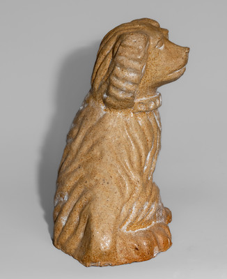Fine Large-Sized "Flat Head" Ohio Sewer Tile Spaniel, late 19th century