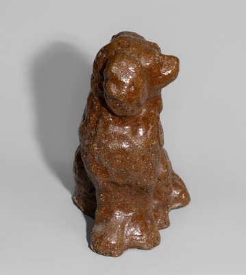 SUPERIOR / CLAY CORP / UHRICHSVILLE, OHIO Sewer Tile Spaniel, Incised "BUD"
