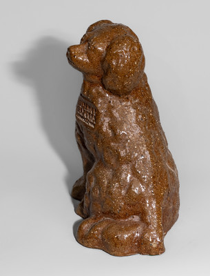 SUPERIOR / CLAY CORP / UHRICHSVILLE, OHIO Sewer Tile Spaniel, Incised "BUD"