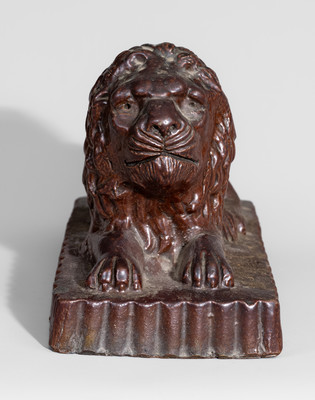 Ohio Sewer Tile Lion Doorstop, late 19th or early 20th century