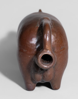 Midwestern Stoneware Pig Flask, fourth quarter 19th century