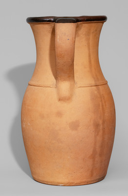 Large-Sized Tanware Pitcher, New Geneva or Greensboro, PA origin, c1885