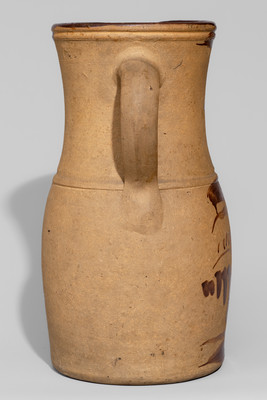 Large-Sized New Geneva or Greensboro, PA Tanware Pitcher, c1885