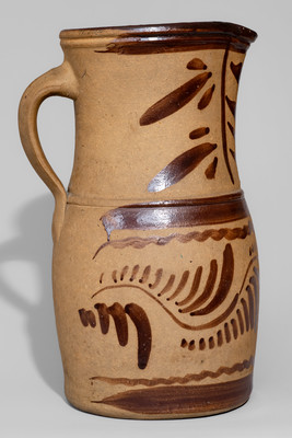 Large-Sized New Geneva or Greensboro, PA Tanware Pitcher, c1885