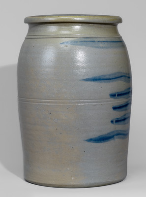 Two-Gallon Western Pennsylvania Stoneware Jar w/ Freehand Cobalt Decoration