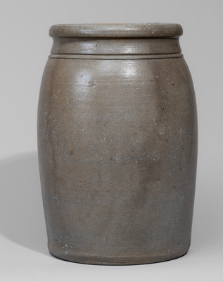 Western Pennsylvania Stoneware Jar w/ Freehand Cobalt Decoration, c1875