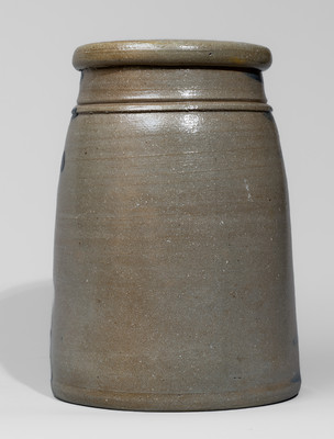 Western PA Cobalt-Decorated Stoneware Canning Jar, c1875