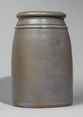 Fine "Greensboro" (Hamilton & Jones) Stoneware Canning Jar w/ Stenciled Pears Motif