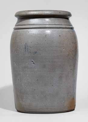Fine "Hamilton & Jones" (Greensboro, PA) Stoneware Jar w/ Stenciled Pinwheel Decoration