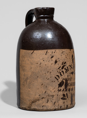 Rare Tanware Jug with Manor Station, Pennsylvania Advertising