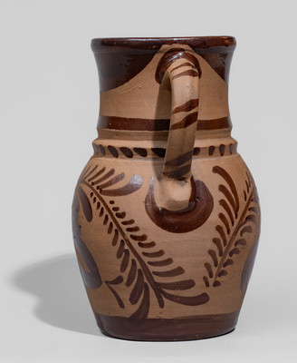 Small-Sized Tanware Pitcher, New Geneva or Greensboro, PA origin, c1885
