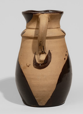 Unusual Tanware Pitcher, New Geneva or Greensboro, PA origin, c1885