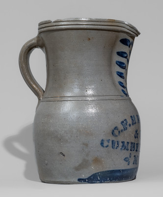 Very Rare C.F. HETZEL & CO. / CUMBERLAND, MD Stoneware Pitcher