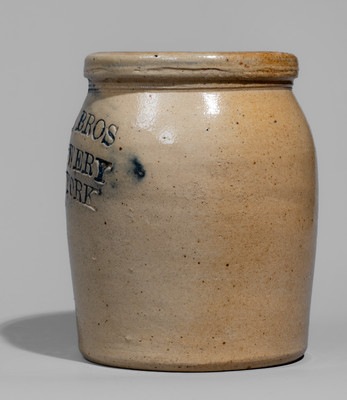 Small-Sized TODE BROS / 272 BOWERY / NEW YORK Stoneware Jar