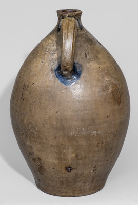 Extremely Rare STEDMAN & SEYMOUR / NEW-HAVEN, CT Stoneware Jug w/ Incised House Decoration