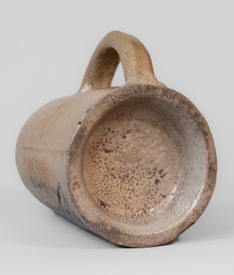 Extremely Rare Signed Aaron Radley, Philadelphia Stoneware Mug with Incised Liberty Bell