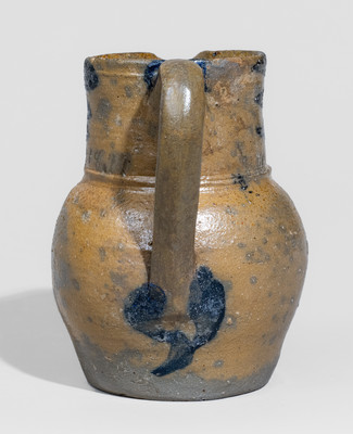 Extremely Rare Monday, January 27, 1877 Miniature Stoneware Pitcher by Swank Pottery, Johnstown, PA