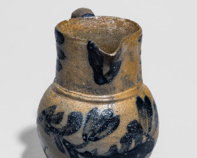 Extremely Rare Miniature Swank, Johnstown, PA Stoneware Pitcher with Presentation Inscription