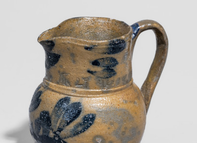 Extremely Rare Miniature Swank, Johnstown, PA Stoneware Pitcher with Presentation Inscription