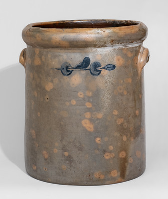 Five-Gallon Anna Pottery Cobalt-Decorated Stoneware Crock, Wallace and Cornwall Kirkpatrick, Illinois