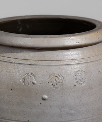 Three-Gallon attrib. David Greenland Thompson, Morgantown, WV Stoneware Jar