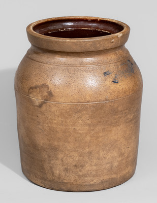 Stoneware Jar w/ Impressed Bird Decoration attrib. Jacob Caire, Poughkeepsie, NY