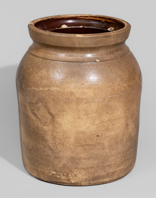 Stoneware Jar w/ Impressed Bird Decoration attrib. Jacob Caire, Poughkeepsie, NY