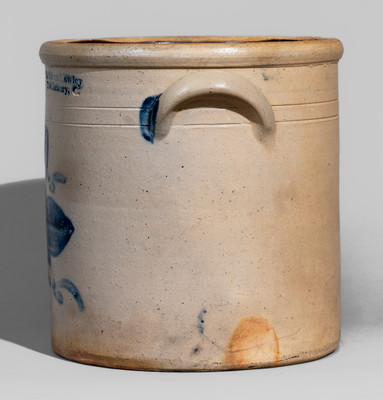 Rare Two-Gallon William Rowley / Middlebury, Ohio Stoneware Crock